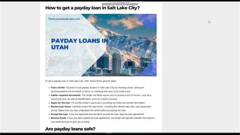 Payday Loans Salt Lake City Rates