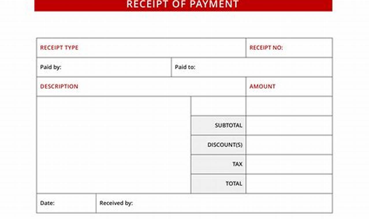 Tips for Crafting an Effective Payment Receipt Template