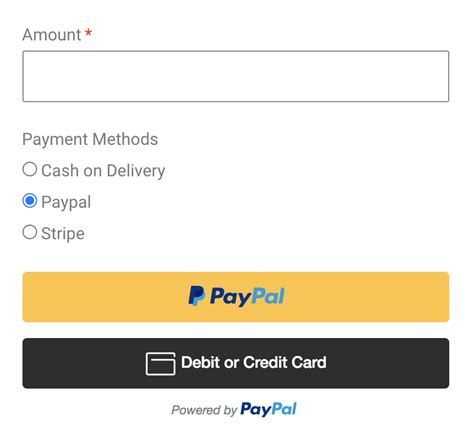 Paypal Payment Page Template