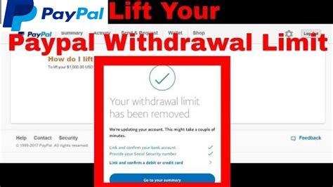 Paypal Weekly Withdrawal Limit