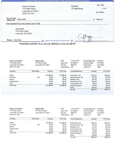 Payroll Checks Template