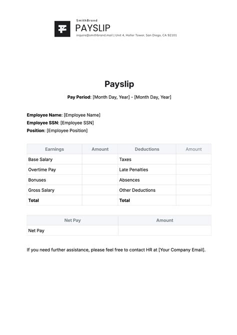 Payslip Templates 28+ Free Printable Excel & Word Formats