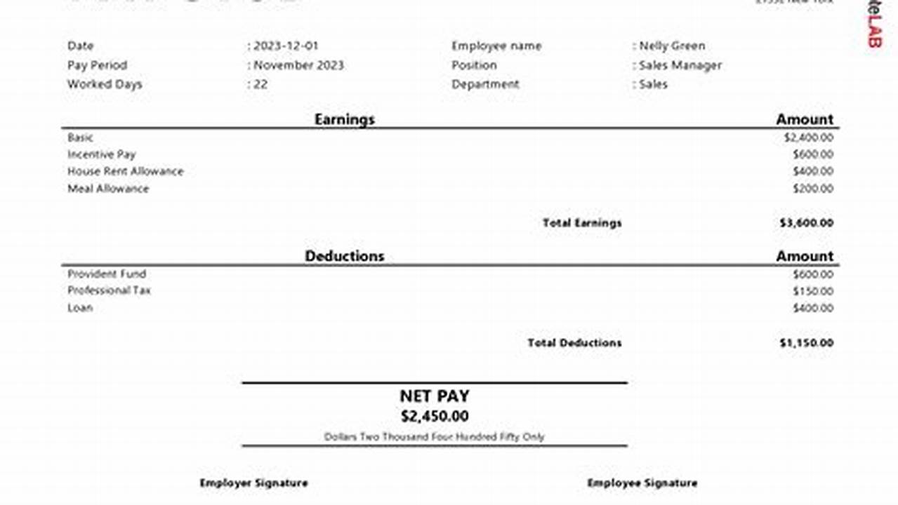 Paystub Template Excel: A Comprehensive Guide for Creating Professional Payslips