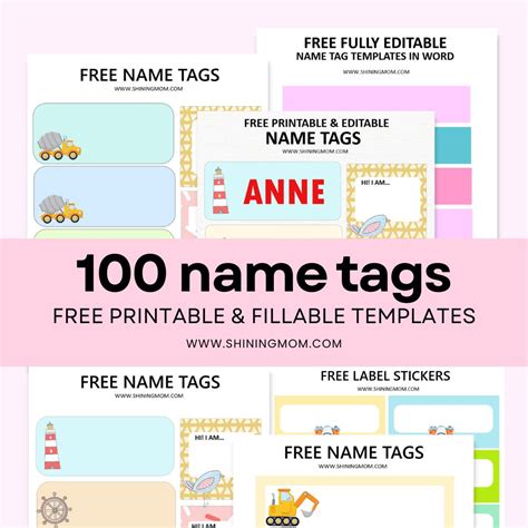 Pc Name Tags Templates