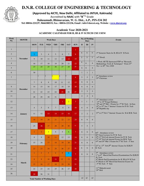 Pct Academic Calendar