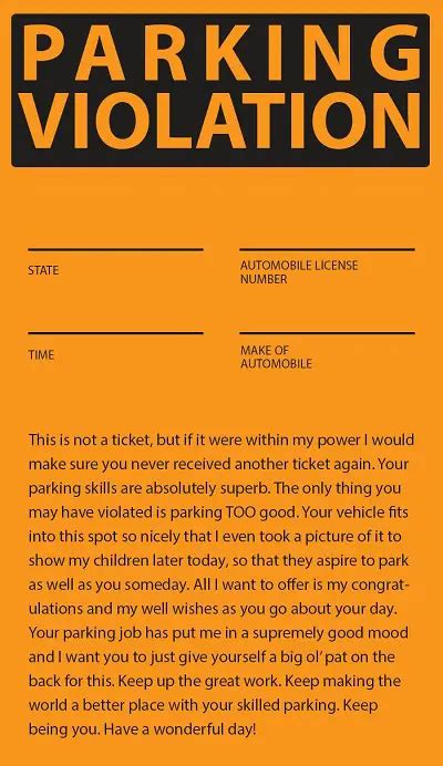 Pdf Printable Fake Parking Ticket