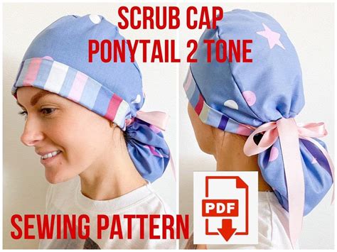 Pdf Printable Ponytail Scrub Hat Pattern