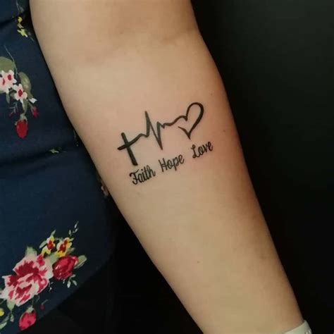 FAITH • HOPE • LOVE This tattoo reminds me what I believe