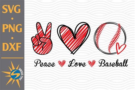 Download Peace Love Baseball Sublimation Png Files DXF Files