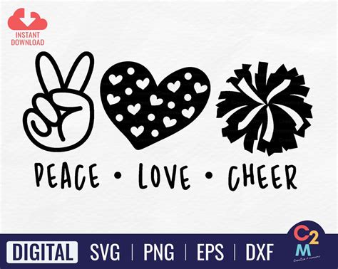 66+ Peace Love Cheer SVG, Cheer SVG Design. Free SVG Files For Cricut