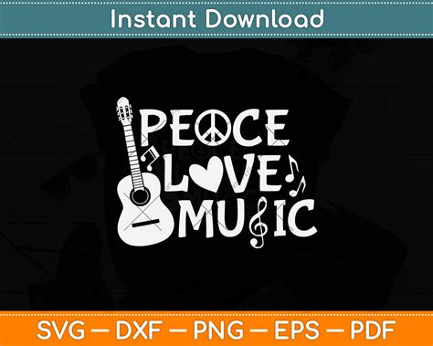 Download Peace Love Music DXF Files