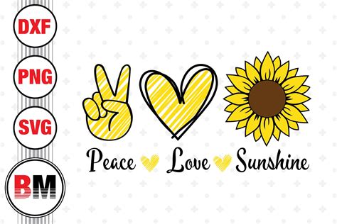 Download Peace Love Sunshine DXF Files