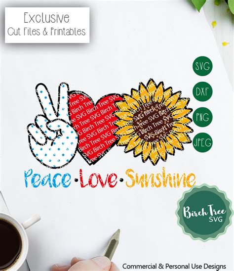Download Peace Love Sunshine Sublimation DXF Files