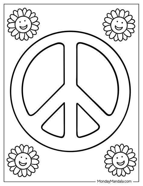 Peace Sign Coloring Page