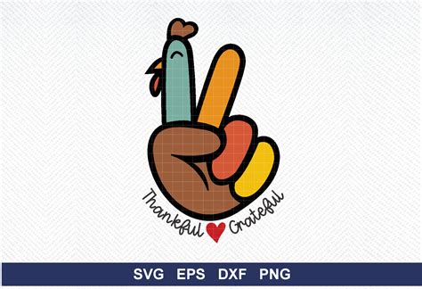 Spread Love and Harmony with our Eye-Catching Peace Sign Turkey SVG Design!