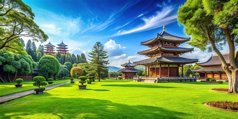 Peaceful temple grounds