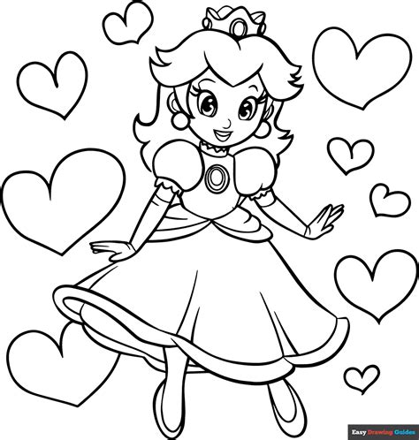 Peach Princess Coloring Pages