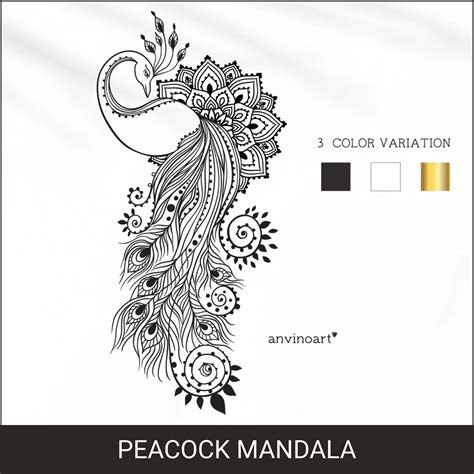 Download Peacock Feather Mandala SVG File - SVG Design Cricut SVG Free PSD Mockups