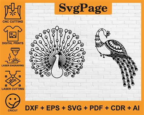Download Peacock Template DXF Files