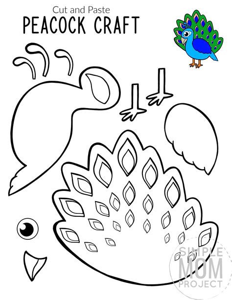 Download Peacock Template For Crafts