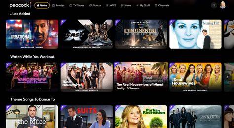 Peacock streaming service