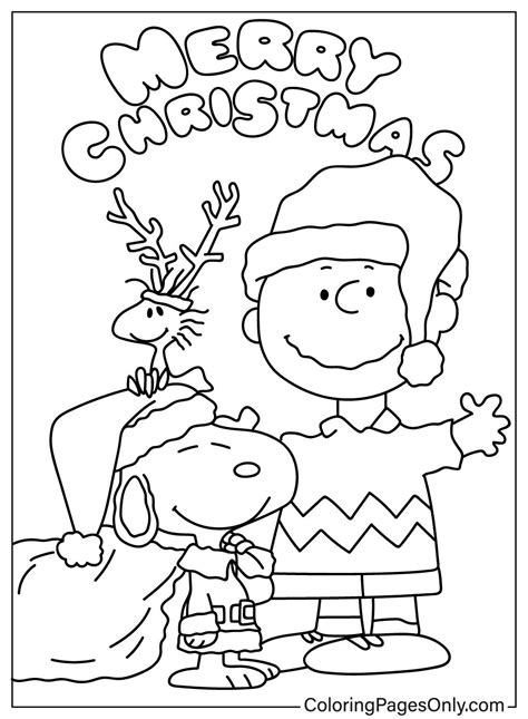 Peanuts Christmas Coloring Pages