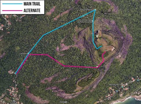 Pedra da Gavea trail map