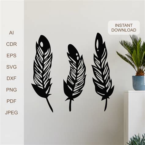 Download Peerless Feathers SVG Files DXF Files