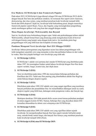 Pelatihan ES6 JavaScript: Kuasai Masa Depan Coding Hari Ini!