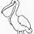 Pelicano Facil para colorir imprimir e desenhar