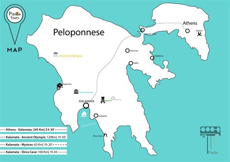 Peloponnesus Ancient Greece Map