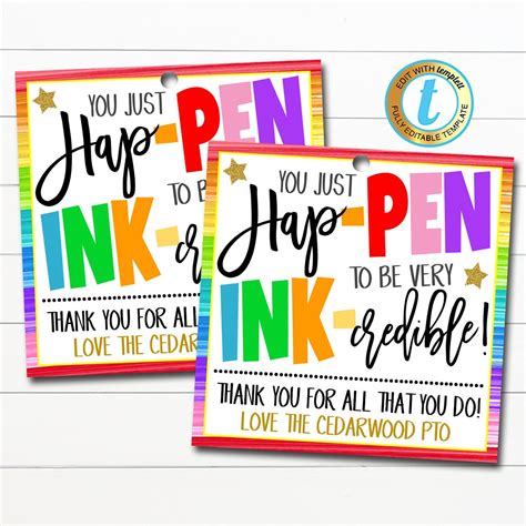 Pen Teacher Appreciation Printable