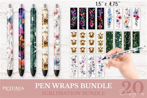 Download Pen Wrap Sublimation Design Bundle Printable
