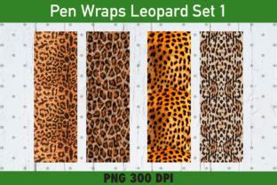 Download Pen Wraps Leopard Set 1 Commercial Use For Crafts