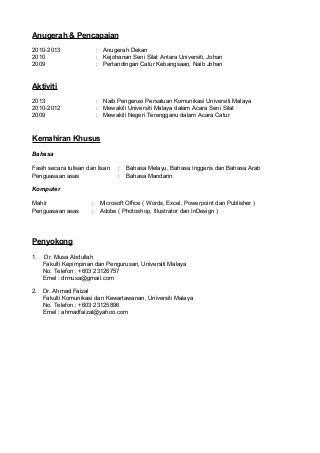 Pencapaian Resume