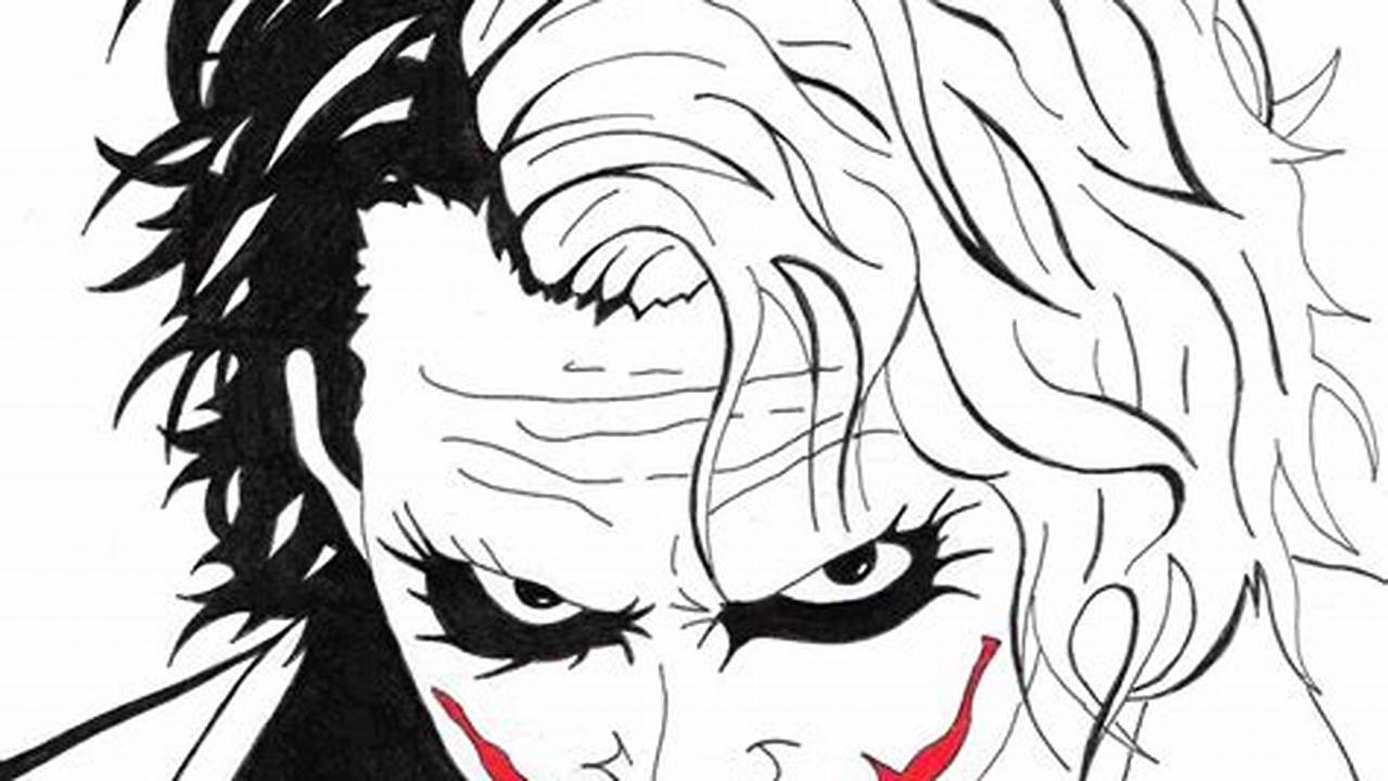 Pencil Sketch Joker - Easy Guide to Draw His Iconic Face