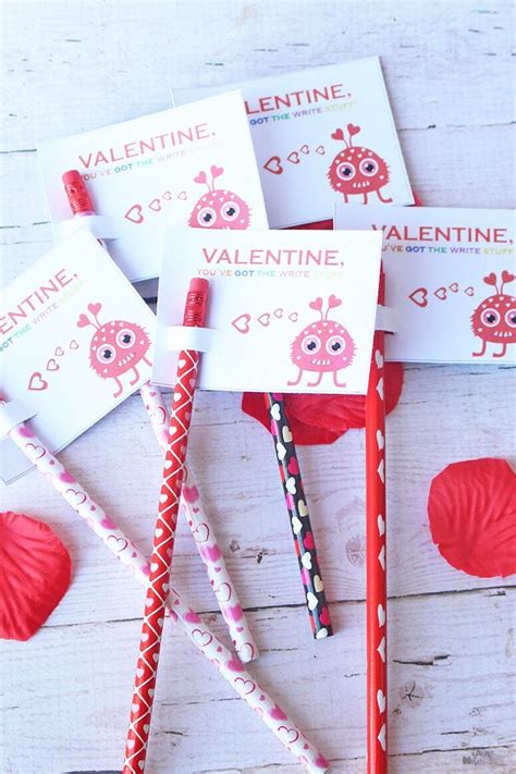 Pencil Valentine Cards Printable Free
