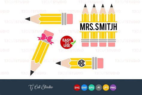 Download Pencil Monogram Commercial Use