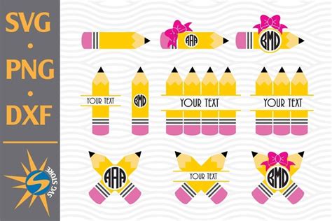 Download Pencil Monogram Files DXF Files