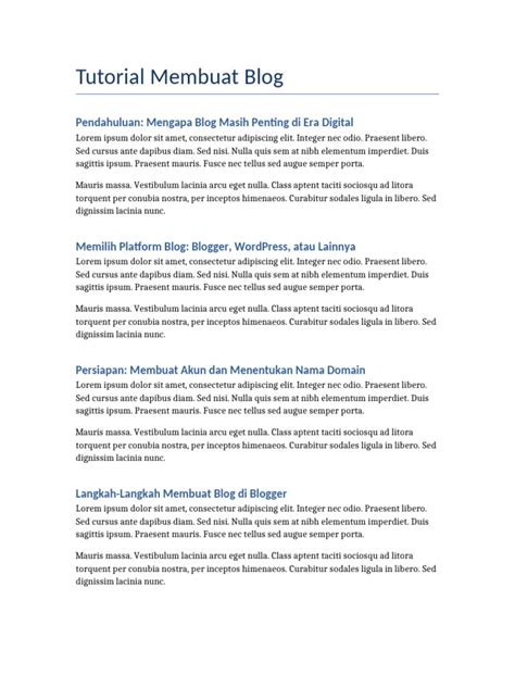 Tutorial Membuat Blog