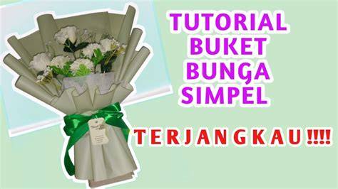 Gambar tutorial membuat buket bunga