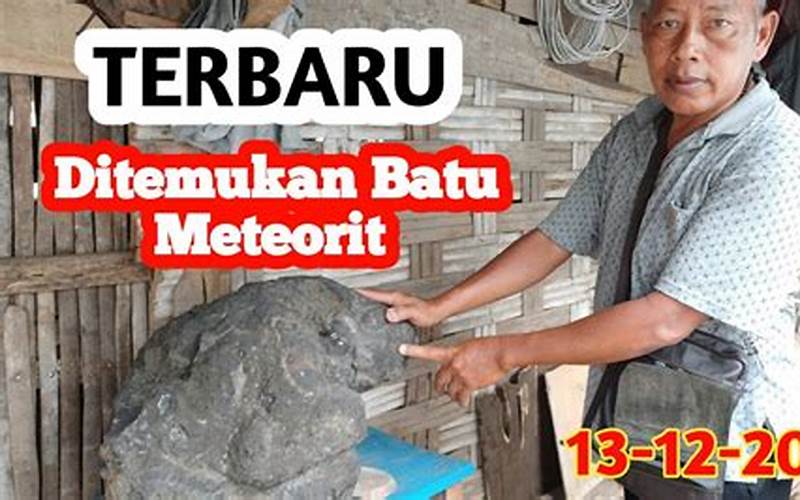 Penemuan Meteorit Besi Di Indonesia