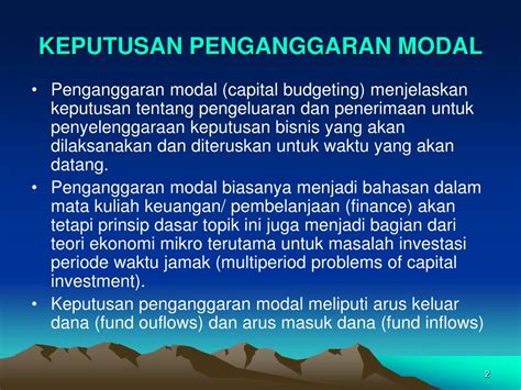 Penganggaran Modal