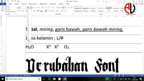 Pengaturan Font