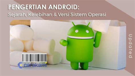 Tampilan menu pengaturan sistem pada ponsel Android