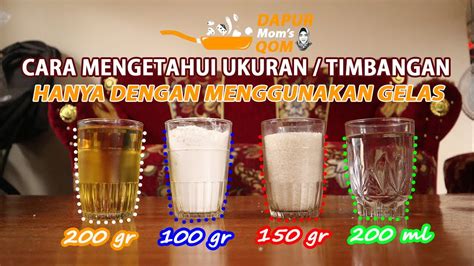 Pengenalan tepung beras 150 gram ke dalam gelas di Indonesia