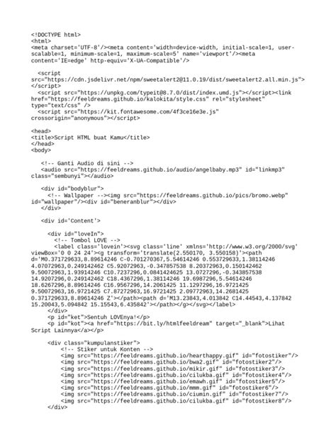 Penjelasan tentang Script Bucin