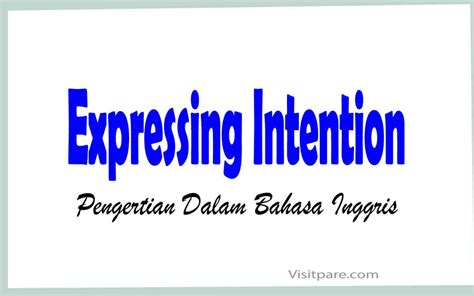 contoh kalimat intention