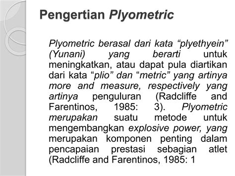 Pengertian Dari Plyometric