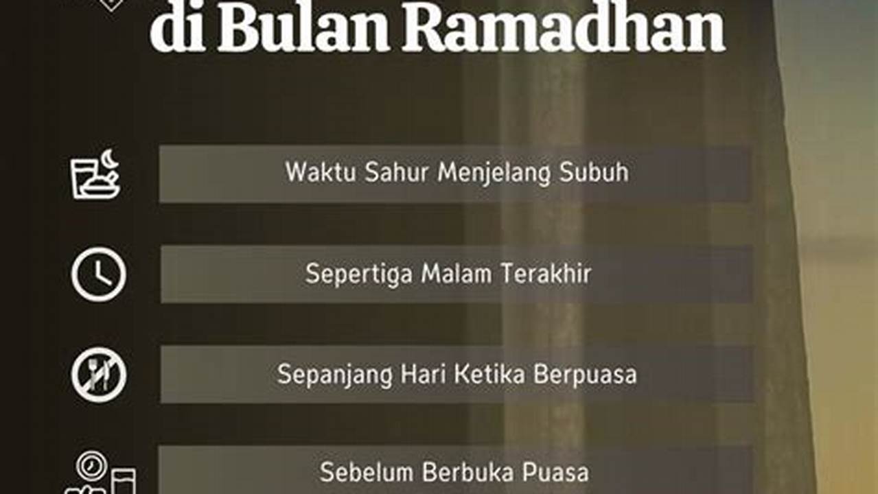 Pengingat Ibadah, Ramadhan